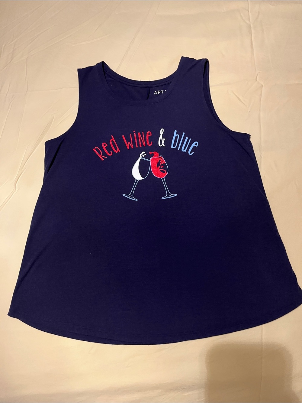 APT. 9 Red Wine & Blue Tank Top